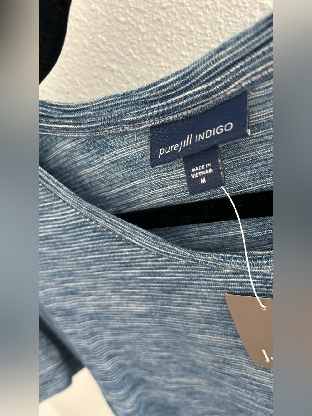 Pure Jill Soft Blue Heathered Midi T-Shirt Dress - Picture 3 of 4